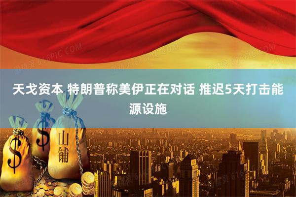 天戈资本 特朗普称美伊正在对话 推迟5天打击能源设施