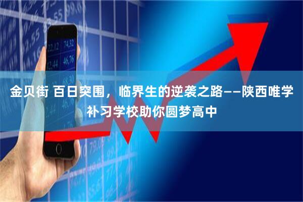 金贝街 百日突围，临界生的逆袭之路——陕西唯学补习学校助你圆梦高中